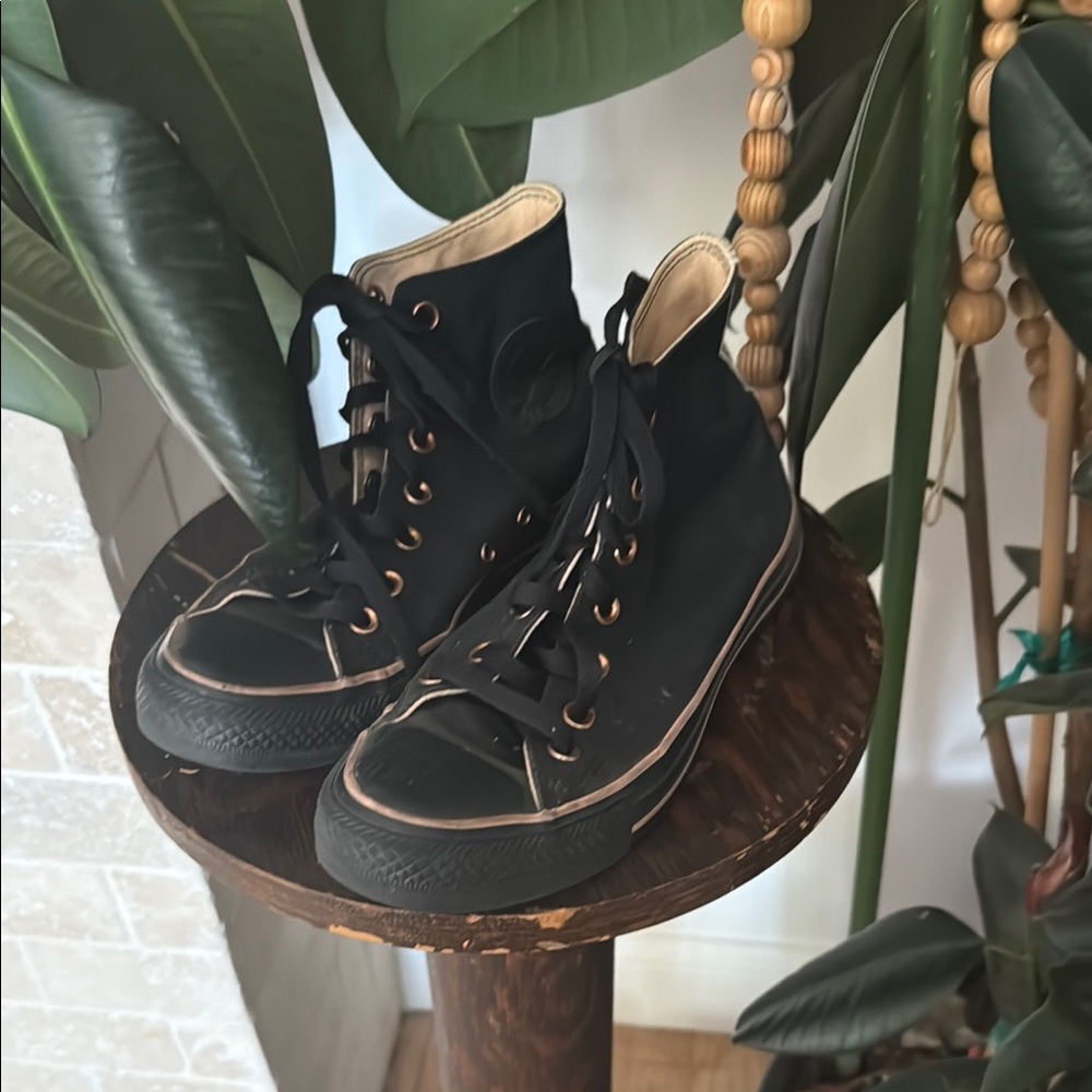 Custom converse Black High-Top women’s Sneakers